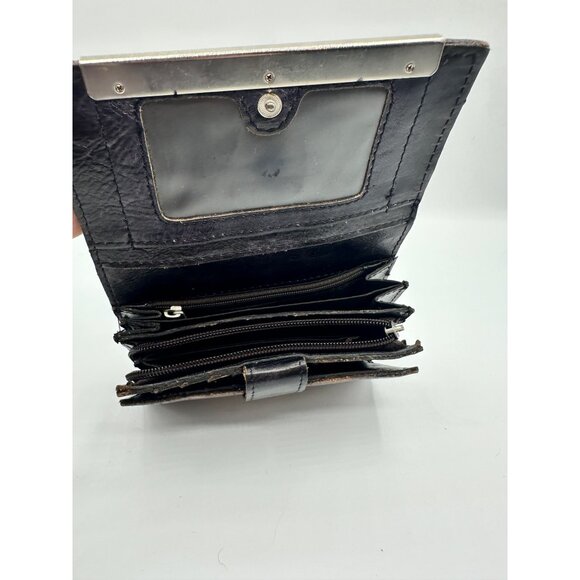 Patricia Nash Embossed Leather Wallet Metal Trim 4.5" X 3.5" Purple Tooled Purse - Picture 2 of 12